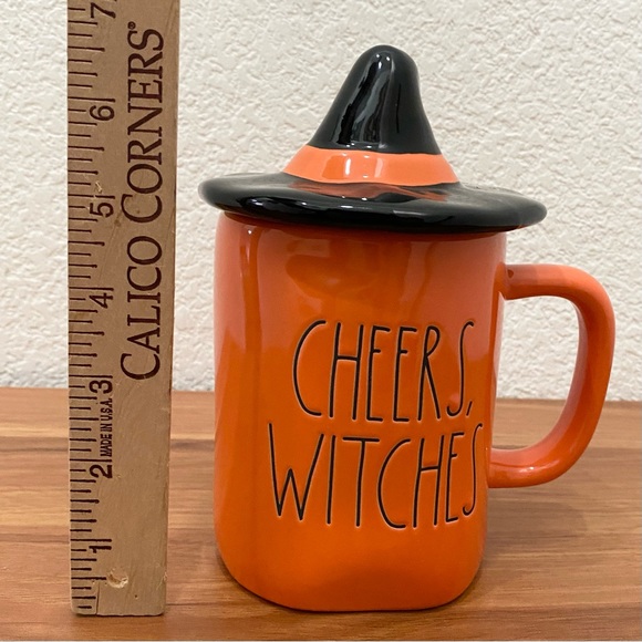 RAE DUNN Artisan Collection Cheers Witches Hat Topper Ceramic Halloween Mug - Picture 6 of 11